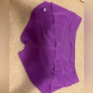 Purple Lululemon shorts. Size 4